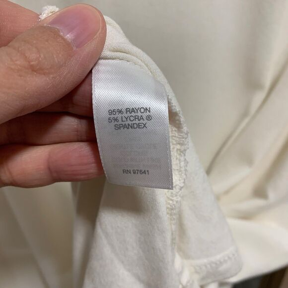 J Jill Wearever Collection Womens Ivory Sleeveless Tunic Top 3X Lagenlook Flowy - Picture 3 of 5